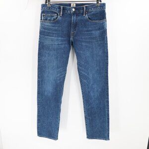 Hiroshi Kato jeans Mens 31 L29 Selvedge The Pen Slim blue 4 way stretch mid rise